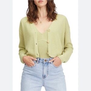 Billabong Light Green Women's Knit Cardigan and Tank Set
